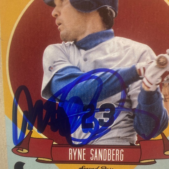 2013 Panini Hometown Heroes Ryne Sandberg Curtain Call #CC13 IP Auto (062) - Picture 2 of 3